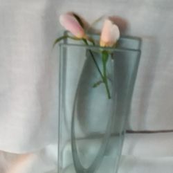 Glass/metal unique vase