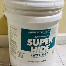 Súper Hide,  Latex Flat , Benjamin Moore , 5 Gal.