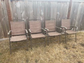 Foldable 4 set Beach porch deck backyard chairs