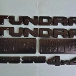 7PCS 3D BLACKOUT EMBLEMS OVERLAY KIT 2014-2021 for TUNDRA SR5 5.7L V8 iforce 4X4  TT SRS 7