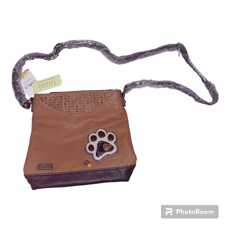 Chala Handbags Paw Print Sweet Messenger Bag Purse, Dog Mom Dog Lover