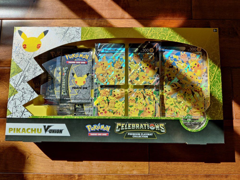 Pokemon TCG 25th Anniversary Celebrations Pikachu V Union Premium Playmat Collection  (Brand New / Factory Sealed)