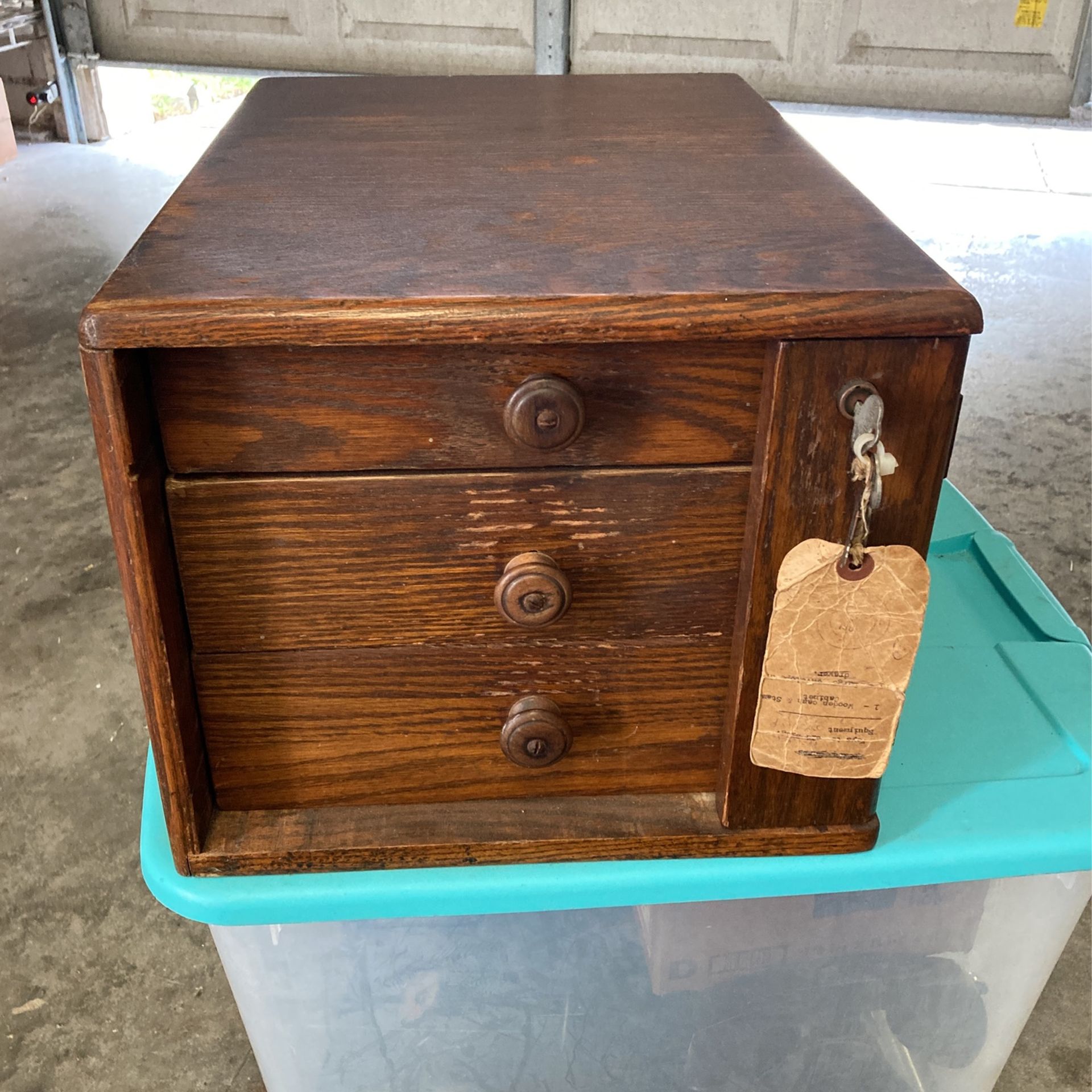1942 3 Drawer Post Office Cash Box With Lock And Keys