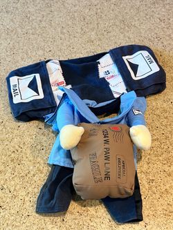 Adorable "Doggy Express" mailman delivery costume Size S