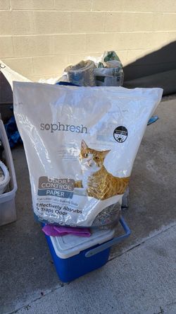 Odor control paper cat litter
