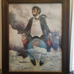  Framed Clown Sitting On Top of  the World