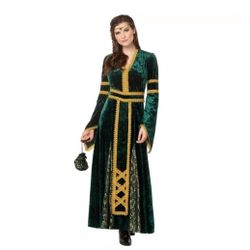 EMERALD Lady Costume Spirit Halloween Size Meduim 
