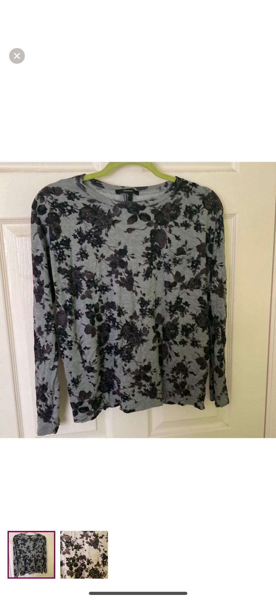 Grey Floral Sweatshirt