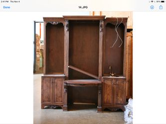Maple Wood Custom Book Selves/computer/wet Bar