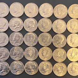Every Circulating Kennedy half 1971 To 2001 Philladelphia Mint 