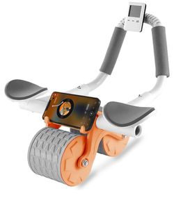 2025 New Ab Roller Wheel with Knee Mat &Timer, Automatic Rebound Abdominal Wheel, Ab Abdominal Exerc