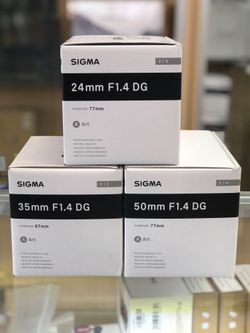 Sigma 24mm, 50mm, 85mm f/1.4 DG DN Art Lenses for Sony E
