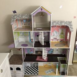 Kids Girls big Toy Doll House casa de muñecas para niña