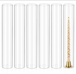 Hurricane glass taper candle sleeves