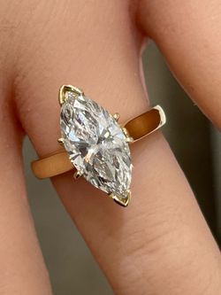 IGI Certified 14KT 3.11CT LabDiamond Engagement Ring