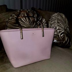 Kate Spade Pink Totte With Rose Gold Handles 