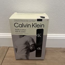 Calvin Klein 3 Pack Medium, Classic Short Sleeve Crewneck 100% Cotton