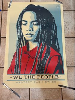 Shepard Fairey We The People Protect Each Other Poster 24x36 Contemporary Art