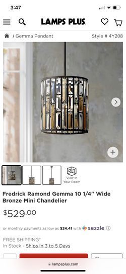 Gemma 10 1/4" Wide Bronze Mini Chandelier Pendant Lights