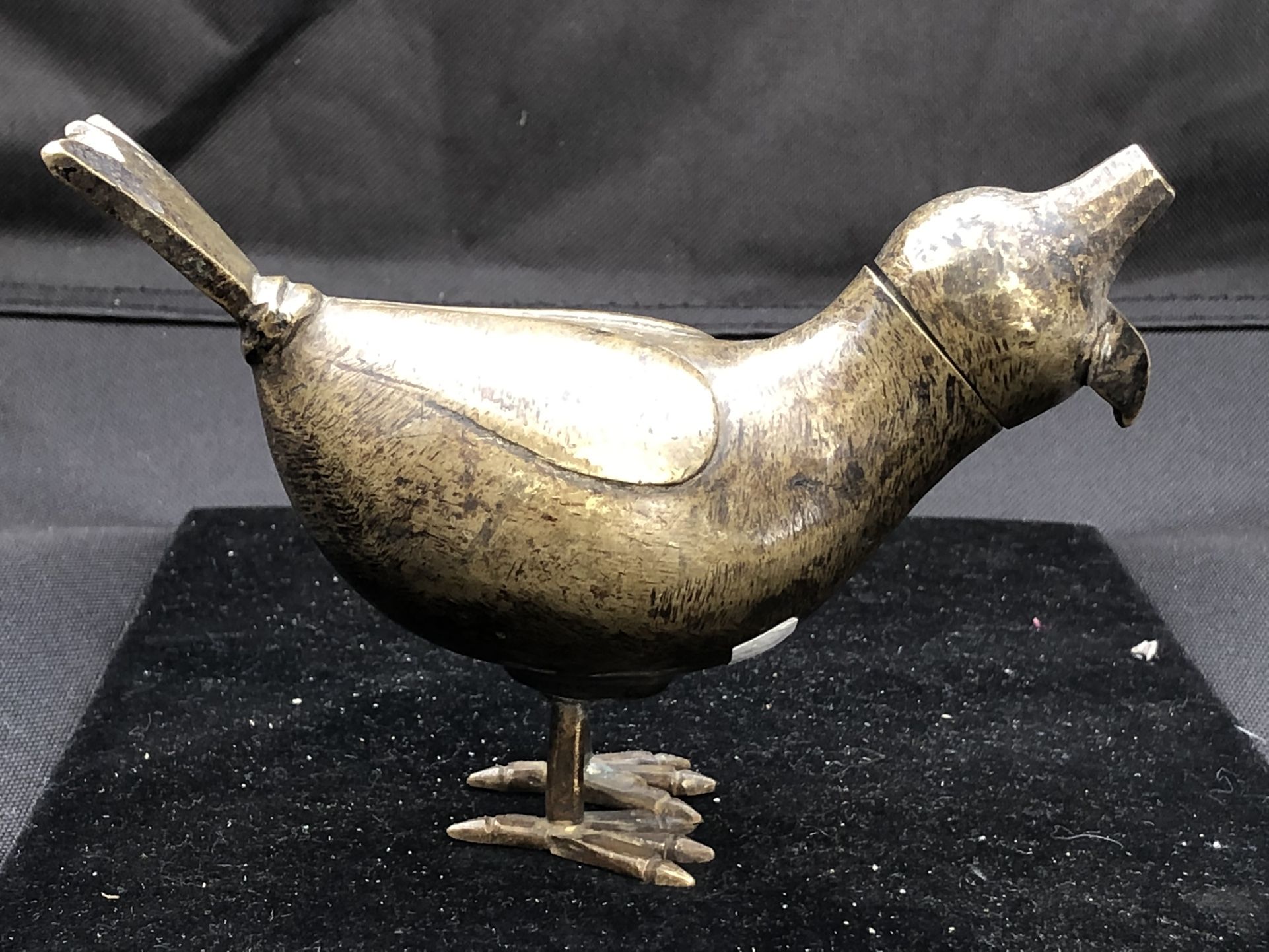 Antique Parrot Oil Lamp