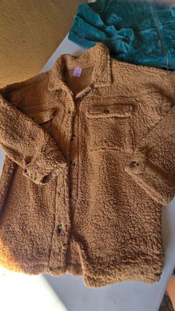No Boundaries Sherpa Shacket XL