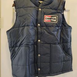Vintage 70's Champion Sparkplug puffer vest