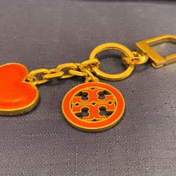 Beautiful Tory Burch Signature Keychain Fob 