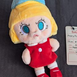 POPMART Angry Molly Plush Toy Sample #1 Plush Pendant Keychain