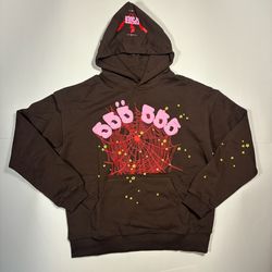 Brown spider hoodie size large and medium lmkk
