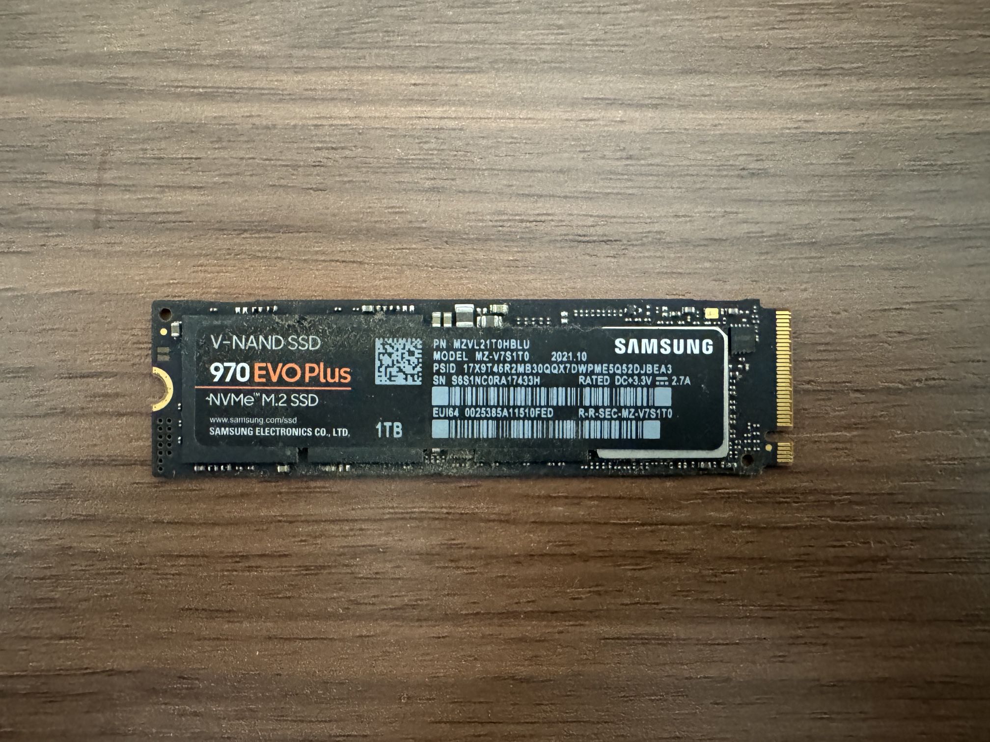 Samsung 970 Evo 1tb SSD
