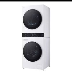 LG  WKHC152HWA 24 Inch Smart Electric Wash Tower with 2.4 cu. ft. Washer Capacity, 4.2 cu. ft. Dryer Capacity, 6 Wash Cycles, 6 Dry Cycles, Energy Sta