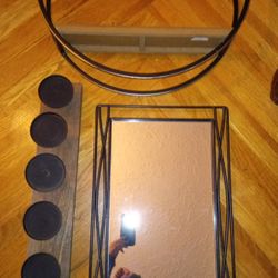 Mirror, Candle Holder And Shelf 