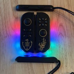 LED Joycons For Nintendo Switch Zelda Black Gold