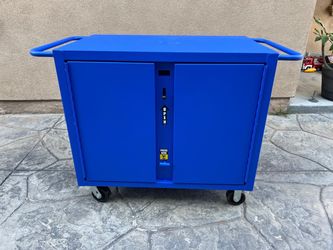 New Westward mobile bench steel rolling cabinet tool box new 45” long x 27” wide x 40” top with wheels asking $700