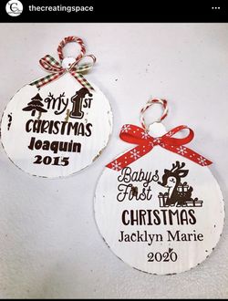 Custom engraved Christmas ornaments