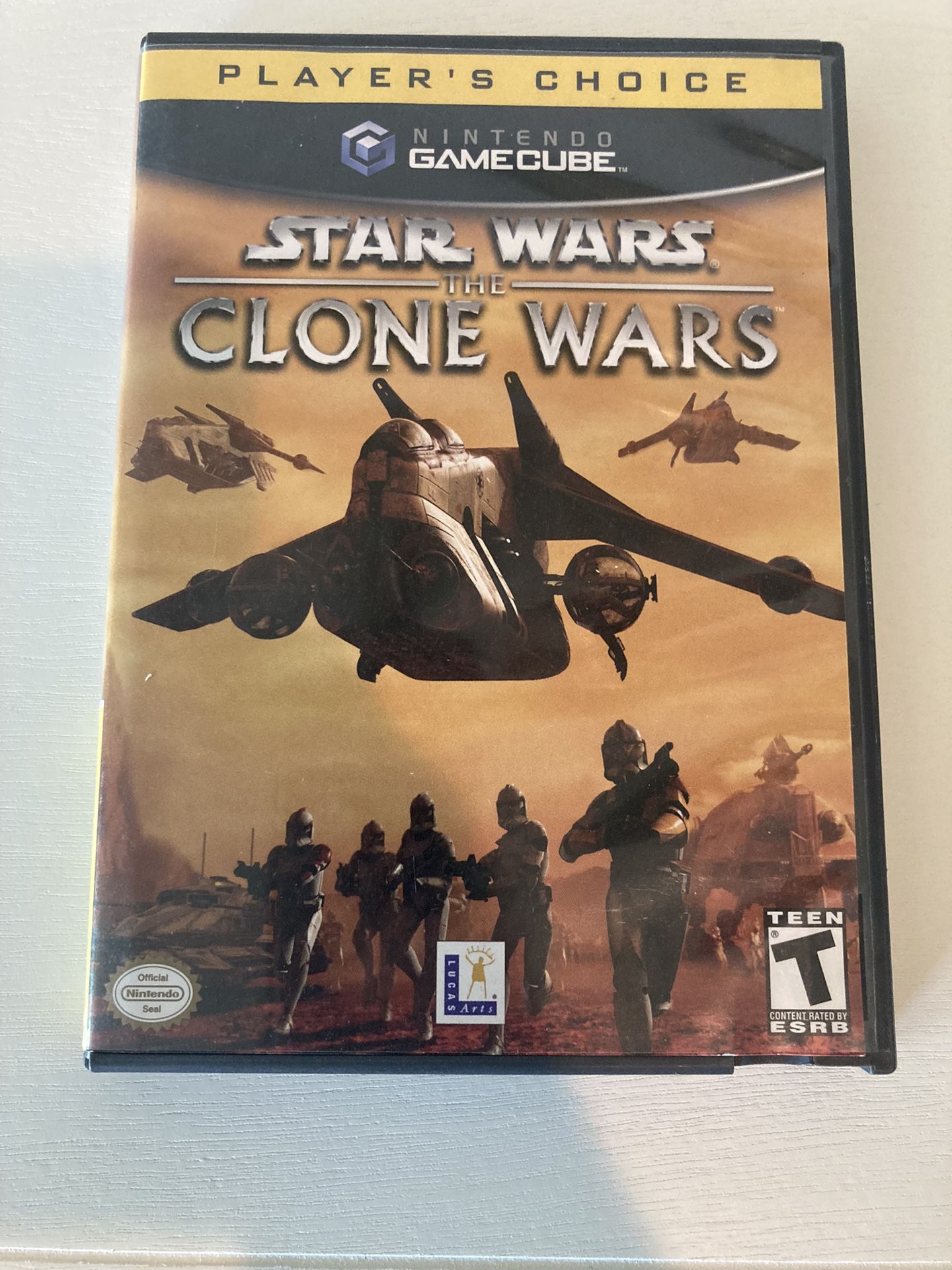GameCube Star Wars Clone Wars Game With Manual/Tested