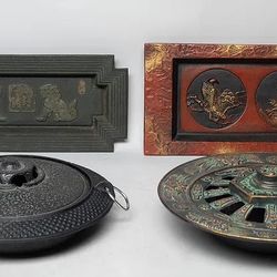 Vintage Japanese Iron Ware Pots & Trays 