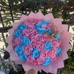 Pink And Blue Bouquet 
