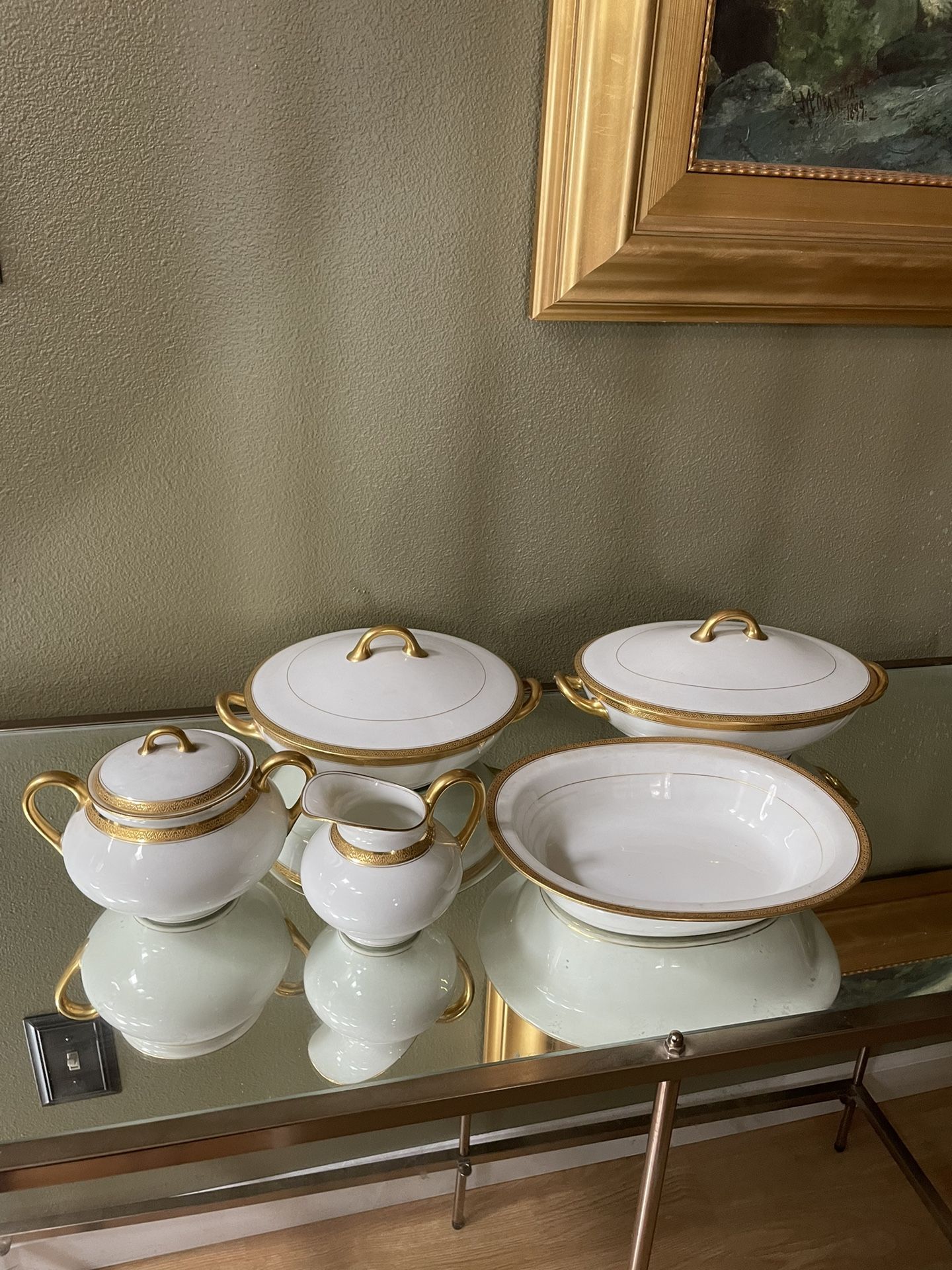 Antique Haviland Limoges France Bone China Set of 5