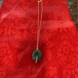 Stone Homemade With Wire Chain Is Sylver Plated