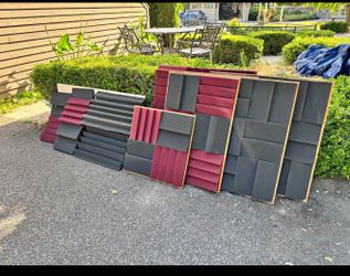 Recording Studio Acoustic Panels / Sound Diffusers & Absorbers – Large Lot