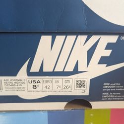Air Jordan 1 High OG True Blue-- Size 8.5 Mens
