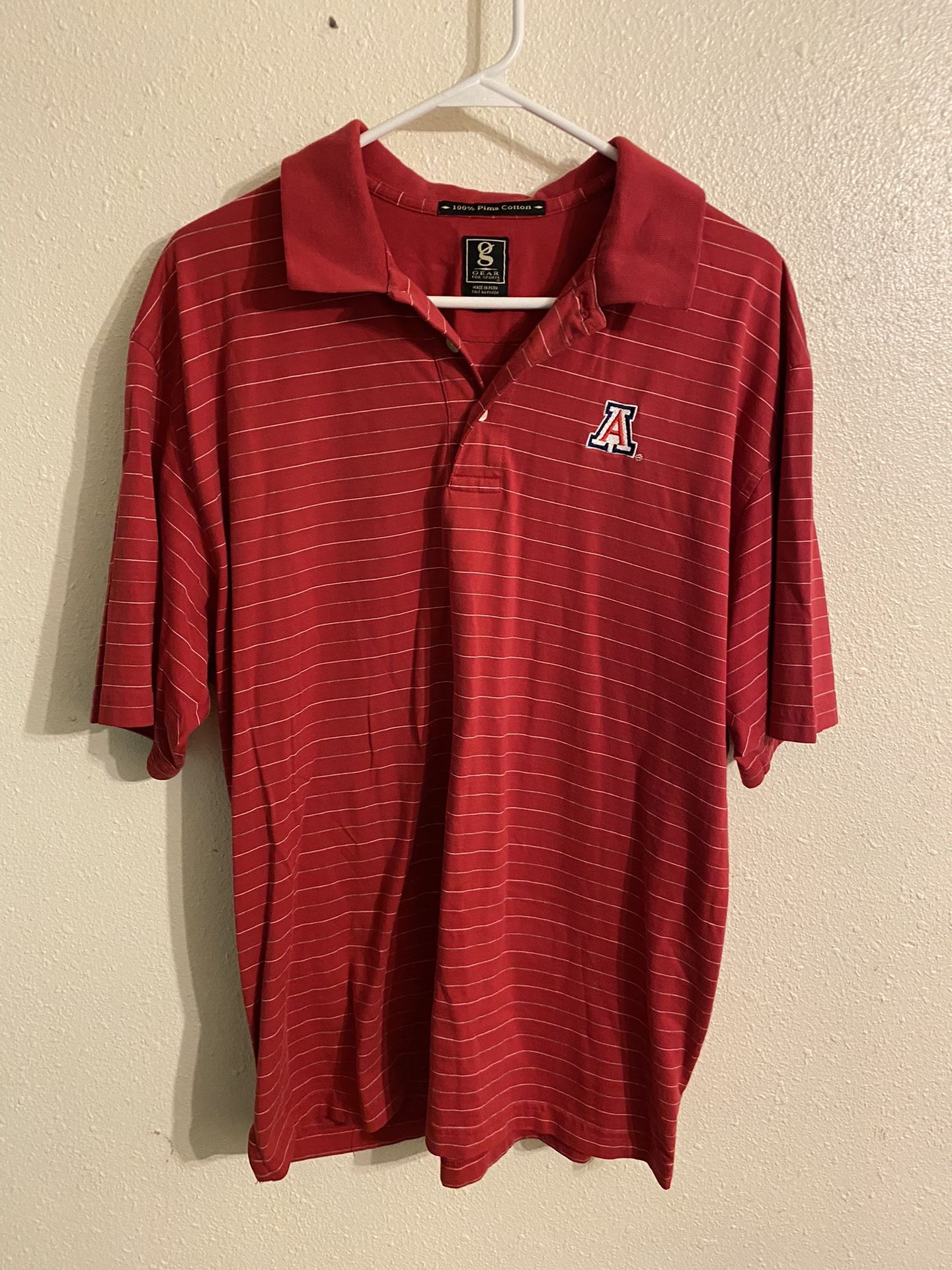 Men’s Arizona Wildcats Polo Shirt, Size Large