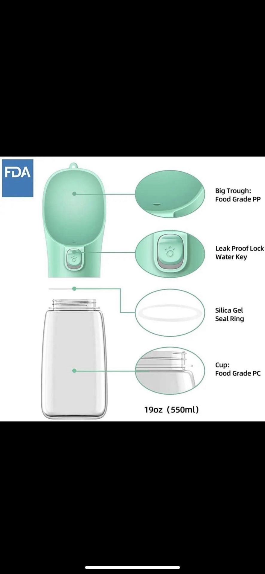 Pet Travel Water Bottle Portable