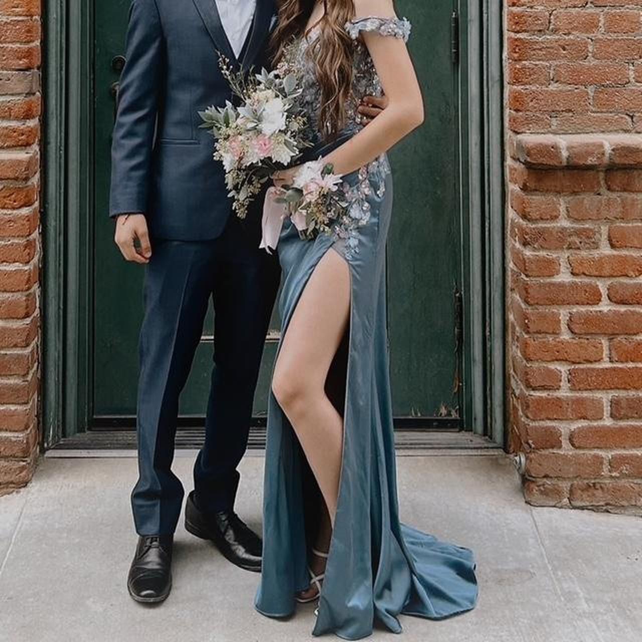 Blue Formal Dress Floral