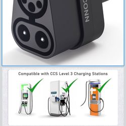 Evconnn CCS to NACS Adapter, CCS1 DC Fast Charge for Tesla Model 3, Y, X, S, Max 250KW CCS1 Charger Adapter Compatible with Level 3 Charging Stations