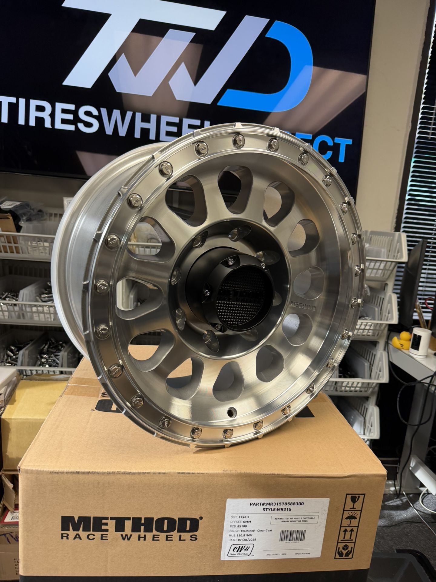 Method Race Wheels MR315 17x8.5 +0 Machined Clear Coat 8x180 (QTY 4) GMC Sierra