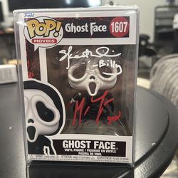 DUAL SIGNED GHOSTFACE POP MATTHEW LILLARD SKEET ULRICH