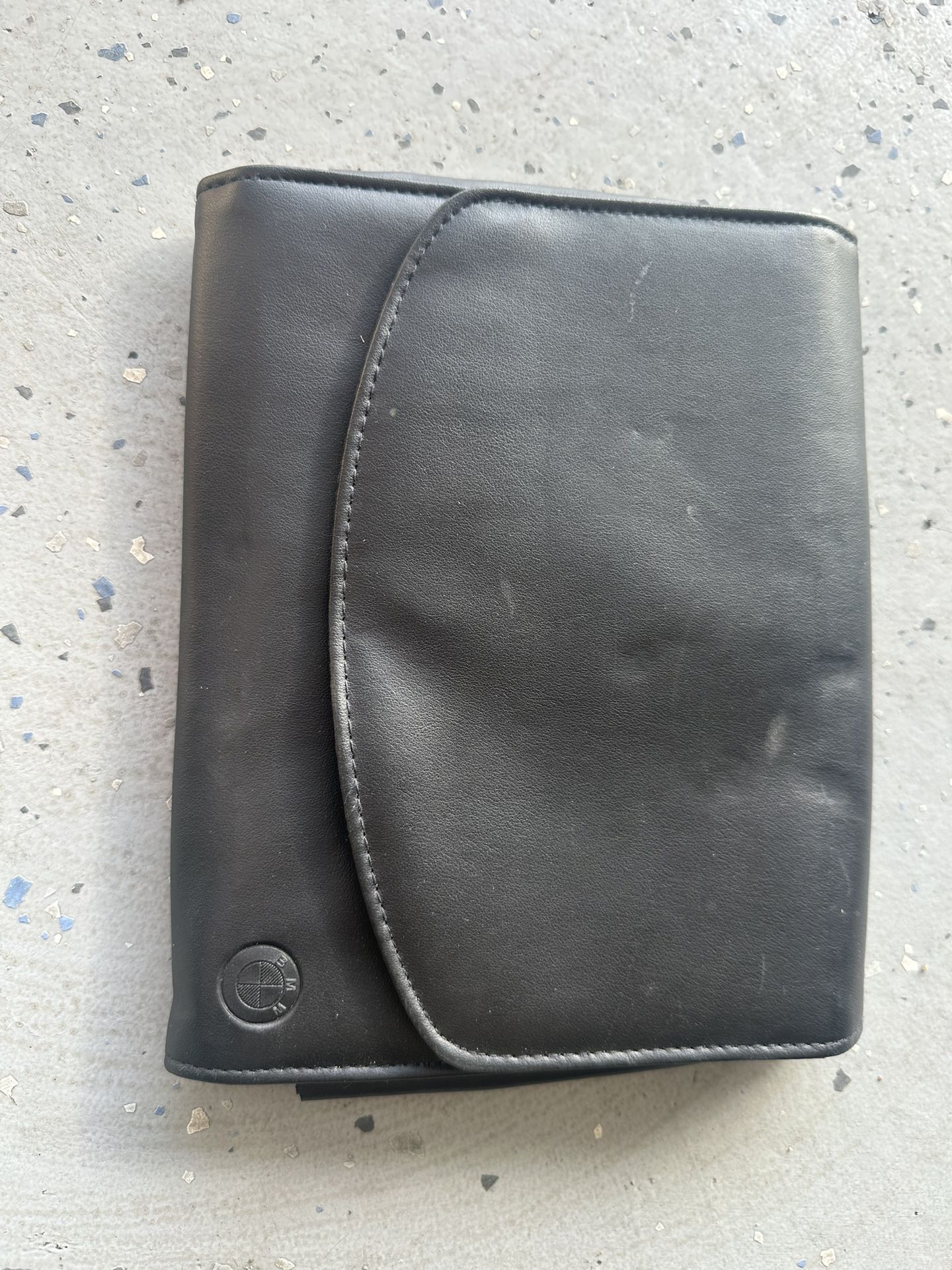 BMW Owners Manual OEM Black Leather Case