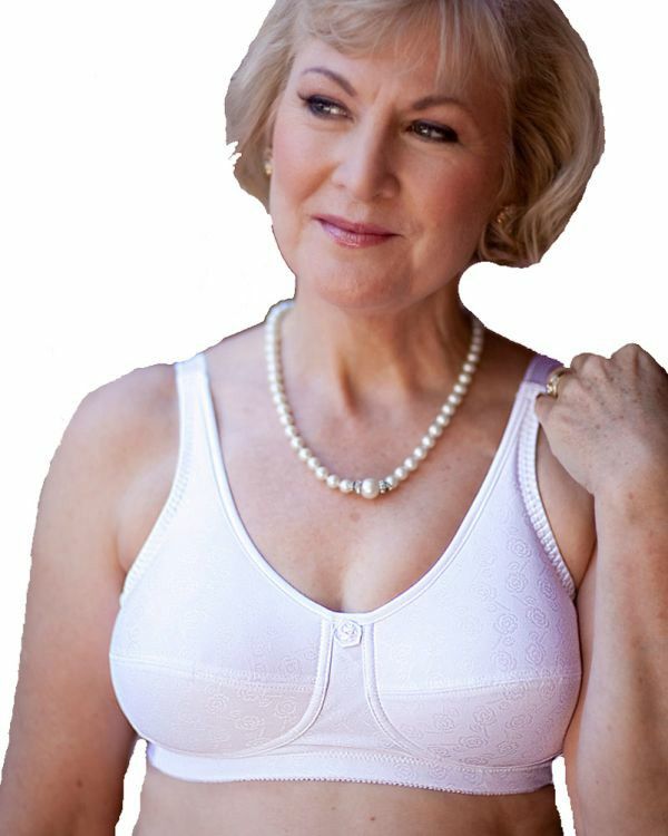 NWT ABC Rose Contour Mastectomy Bra Style 103 in White 44B 44 B